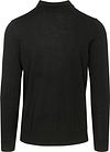 Profuomo Longsleeve Poloshirt Merinowol Zwart Product / Achterkant