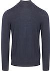 Profuomo Half-Zip Pullover aus Merinowolle in Navy Product / Achterkant