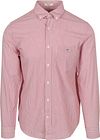 Gant Poplin Banker Skjorte Stribet Rød 3000140-630