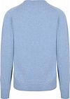 William Lockie V-Ausschnitt Pullover Lammwolle Hellblau Product / Achterkant