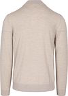 Profuomo Half Zip Pullover Merino Wool Beige