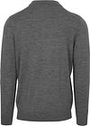 Profuomo Longsleeve Poloshirt Merinowol Grijs Product / Achterkant