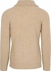 Pullover in lana con mezza zip Profuomo sabbia Product / Achterkant
