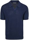 Suitable Polo Shirt Riva Bean Linen Cotton Navy order online | Suitable Liechtenstein