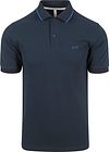 Sun68 Poloshirt med små striber på kraven i navy A34113-07