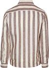 Supply & Co Polo Overshirt Stripet Brun Product / Achterkant
