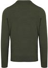 Sweter Suitable z wełny merynosów w kolorze militarnej zieleni Product / Achterkant