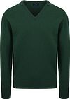 William Lockie V-hals Lamsvoll Tartan Mørkegrønn 7092DF-16 Tartan Green