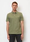 Marc O'Polo Polohemd Melange Oliv Grün Model / Voorkant