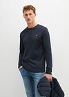 T-Shirt a maniche lunghe Marc O'Polo blu navy Model / Voorkant
