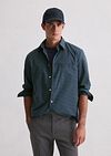 Marc O'Polo Camicia Casual Vichy Navy Model / Voorkant