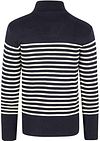 Armor-Lux Camionneur Half Zip Pull laine rayé marine Product / Achterkant