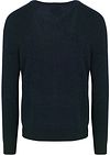 Jersey GANT de mezcla de lana con cuello de pico en azul marino jaspeado Product / Achterkant