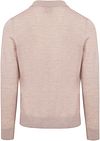 King Essentials The Robert Long Sleeve Polo Shirt Merino Beige Product / Achterkant