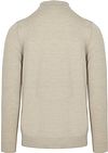 Profuomo Longsleeve Polo Shirt Merino Wool Beige Product / Achterkant