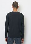Marc O'Polo Langærmet T-shirt i Marineblå Model / Achterkant