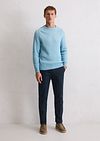 Marc O'Polo Pull Structured Bi-Colour Bleu Model / Voorkant
