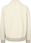 BOSS Kobear Pullover Halb-Reißverschluss Wollmischung Ecru Product / Achterkant