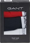 Gant Boxers trunk Lot de 3 Marine Blanche Rouge