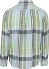 Gant Chemise Lin A Carreaux Bleu Vert Product / Achterkant
