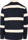 Gant Heavy Rugger Stripe Shield Polo Streep Navy Wit Product / Achterkant