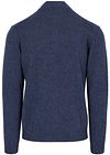 Jersey GANT de lana de cordero con media cremallera y punto trenzado en azul marino Product / Achterkant