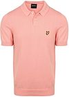 Lyle & Scott Strikket Poloskjorte Grapefruit Rosa KN2412V-Y120