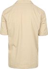 Marc O'Polo Crèpe Overhemd Short Sleeves Beige Product / Achterkant