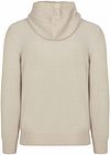 Marc O'Polo Pull Hooded Half Zip Structured Bi-Colour Ecru Product / Achterkant