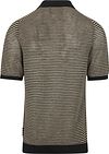 Marc O'Polo Strikket Poloshirt Striber Sort Beige Product / Achterkant