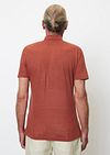 Marc O'Polo Poloshirt Linnen Rood Model / Achterkant
