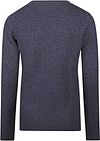 Steppin' Out Pull Femme Col V Laine D'Agneau Marine Product / Achterkant