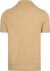 Suitable Knitted Polo Cotton Linen Beige Product / Achterkant