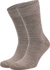 Suitable Merino Sokken Taupe 2-Pack 989620103000-Taupe-2 pack kopen | Suitable