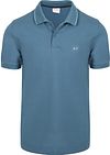 Sun68 Polo Shirt Small Stripe Collar Petrol Blue order online | A36111-80 | Suitable Finland