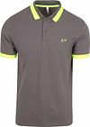 Sun68 Poloshirt Big Stripe Fluorescerende Antraciet A35121-99