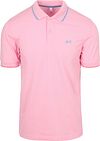 Sun68 Poloshirt Med Små Stribet Krave I Lyserød A35110-22