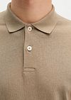 Koszulka polo Marc O'Polo z długim rękawem w kolorze taupe Model / Detail