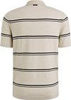 Vanguard Knitted Poloshirt Streep Beige Product / Achterkant