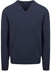 William Lockie V-Neck Lambswool Indigo Melange order online | 7092DF-12 Indigo Melange | Suitable Italy