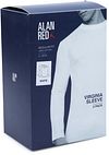 Alan Red T-Shirt Virginia Hvid Langærmet 2-pakke Verpakking