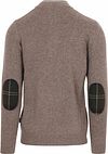 Barbour Halvzip Tröja i Taupe av Ull Product / Achterkant
