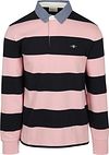 Gant Heavy Rugger Shield Poloshirt Streifen Navy Rosa kaufen | 2004083-637 | Suitable