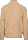 Gant Halfzip Lambswool Sweater Cable Beige Product / Achterkant