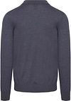 King Essentials The Robert koszulka polo z długim rękawem z wełny merino antracyt Product / Achterkant