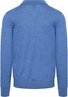 King Essentials The Robert Long Sleeve Polo Merino Bleu Mid Product / Achterkant