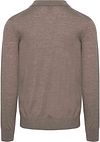 King Essentials The Robert Long Sleeve Poloshirt Merino Bruin Product / Achterkant