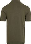 No Excess Strikket Poloshirt i Oliven Product / Achterkant