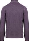 R2 Half Zip Trui Merino Wol Paars Product / Achterkant