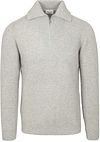Profuomo Half Zip Pullover Merinowol Melange Grijs PPVJ30016A-C1 kopen | Suitable